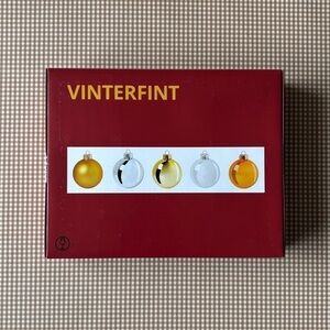 IKEA VINTERFINT BOX OF 20 GLASS MULTICOLOR ORNAMENTS. NEW